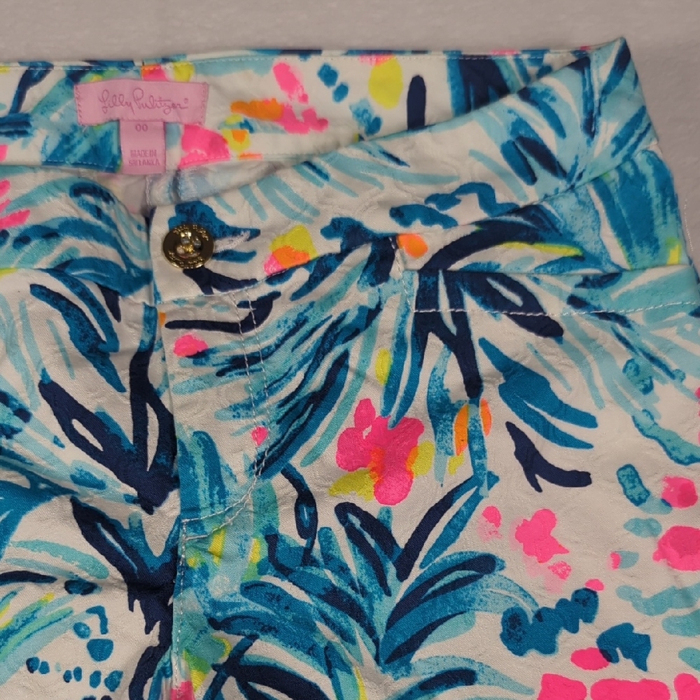 Lilly Pulitzer Kelly Ankle Pant Serene Blue Tippy Top Women's Size 00